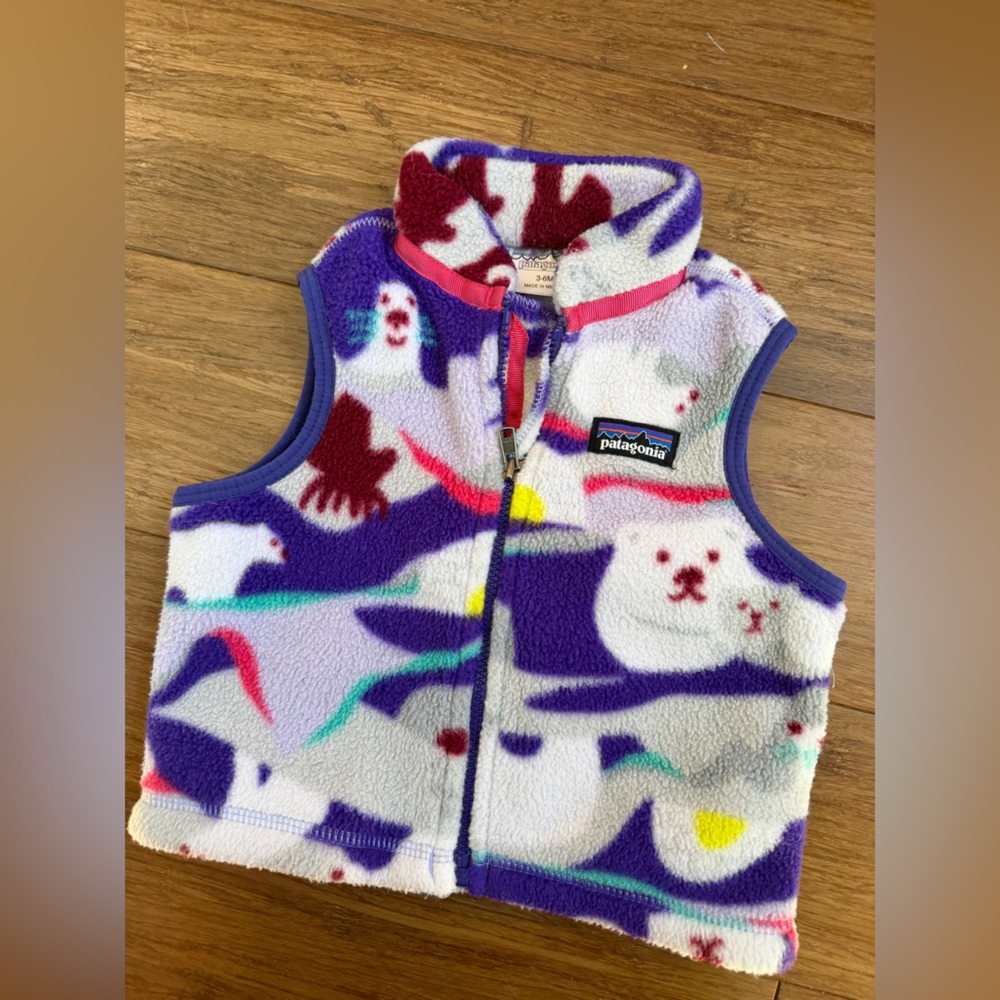 3-6 Patagonia bear  synchilla Vest